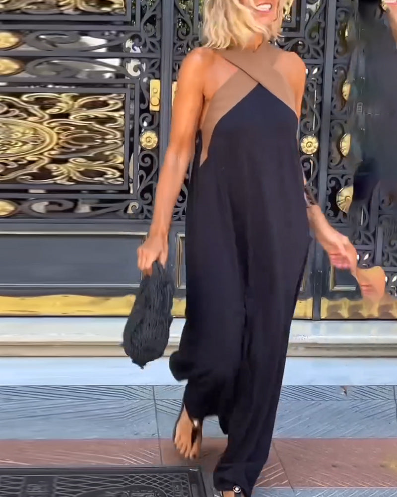 Hadrienne | Women’s Loose Halter Maxi Dress