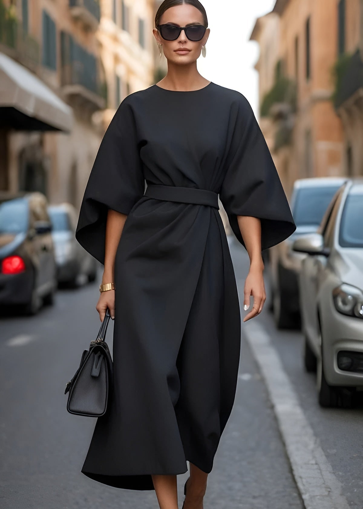 Ginerva | Women’s Kimono Sleeve Midi Dress