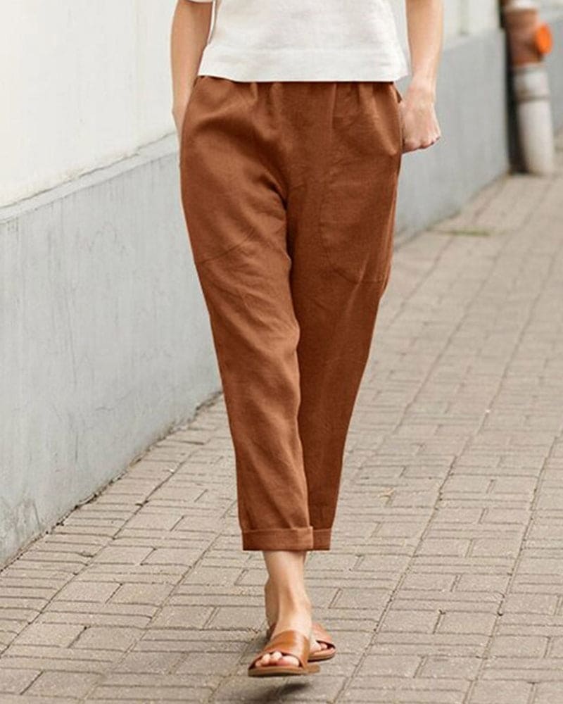 Rosalind | Women's Linen-Cotton Harem Trouser