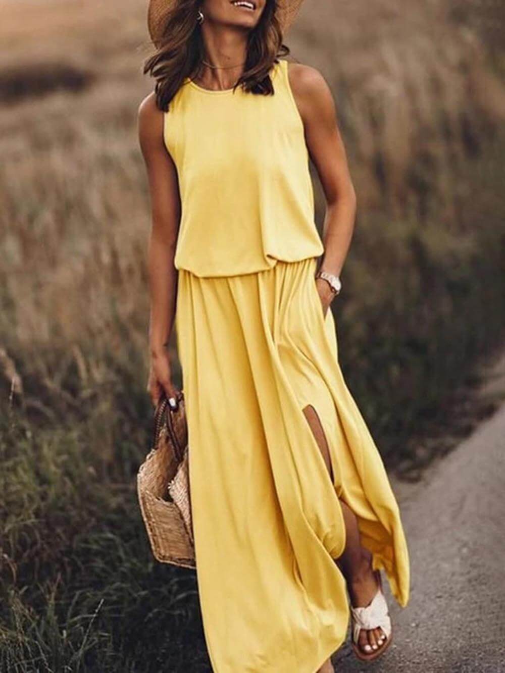Heloise | Womenâs Sleeveless Summer Maxi Dress