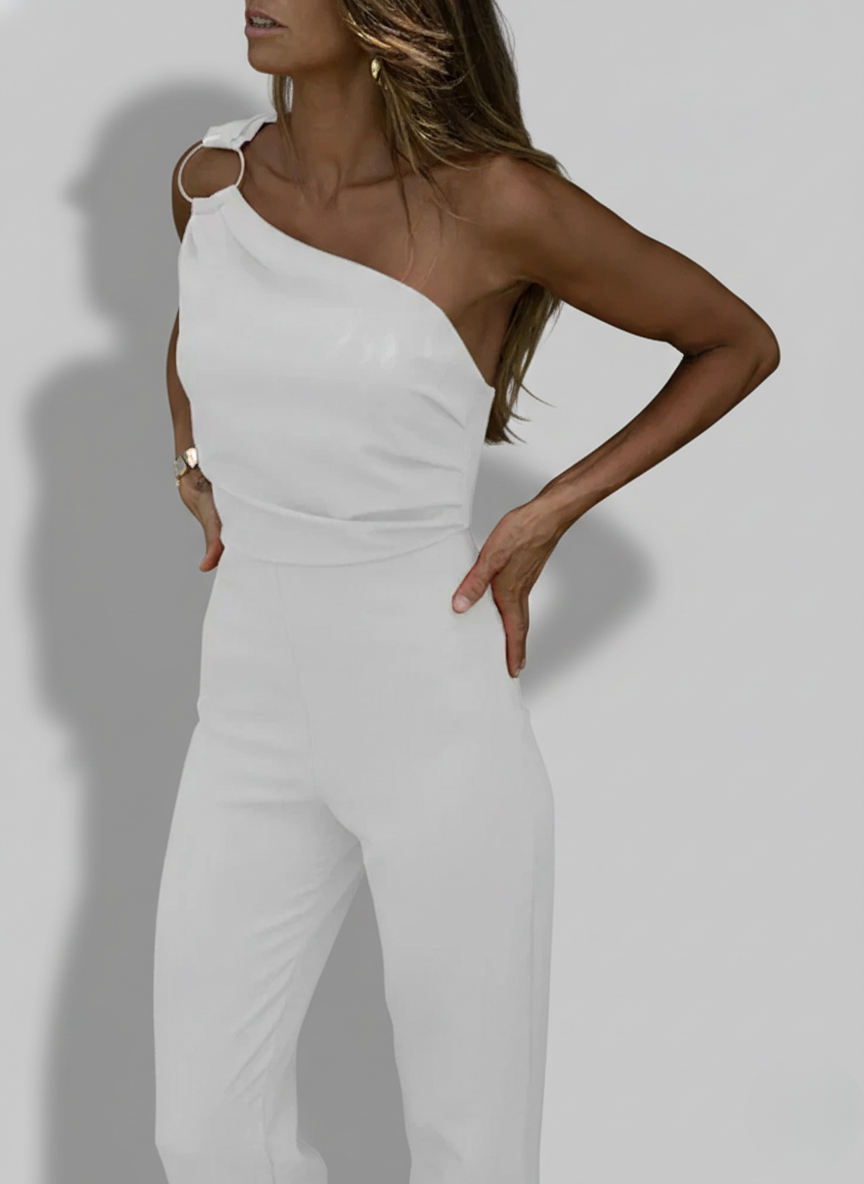 Shamcey | Women’s Scuba Crepe One Shoulder Jumpsuit