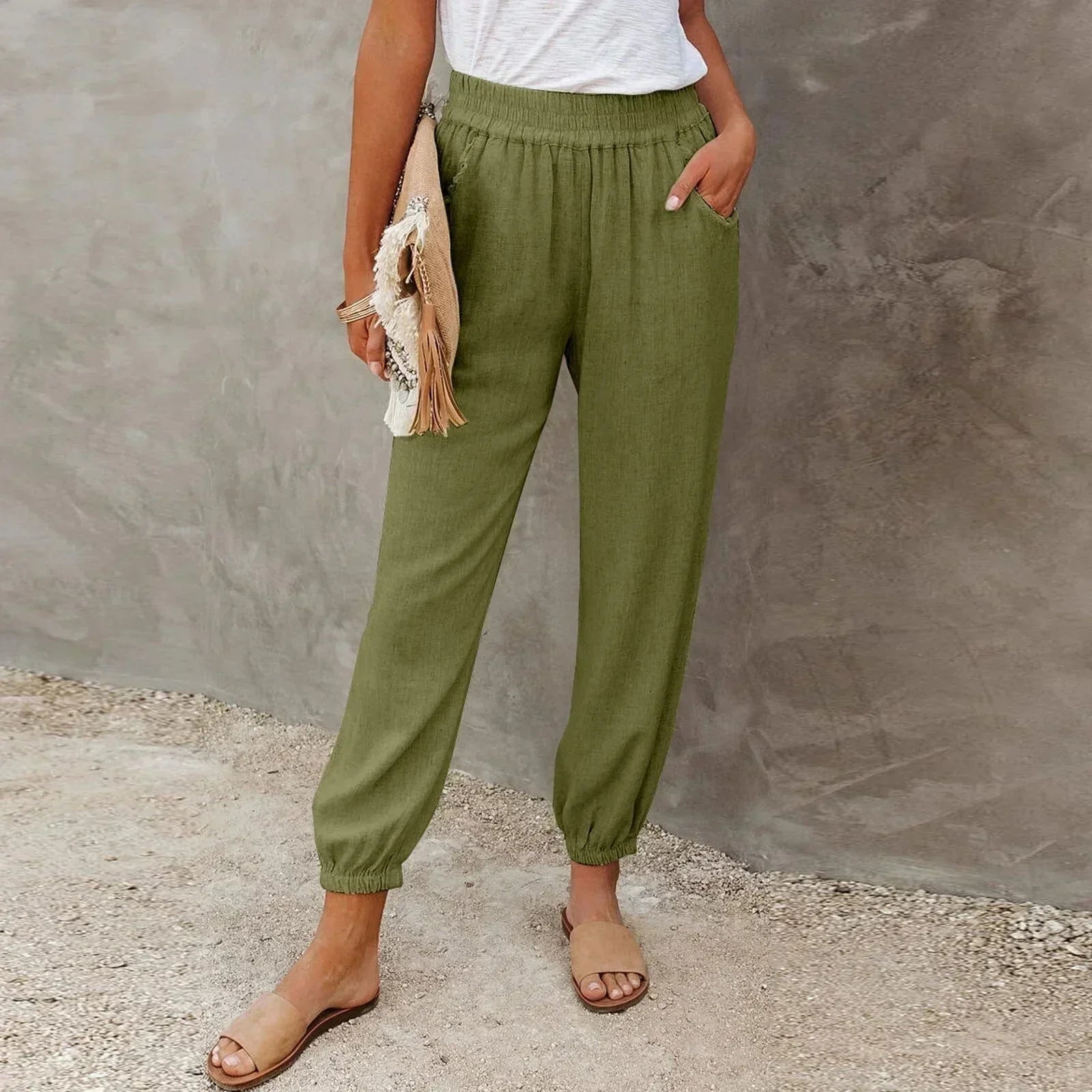 Agnes | Women’s Smocked Waist Harem Trousers