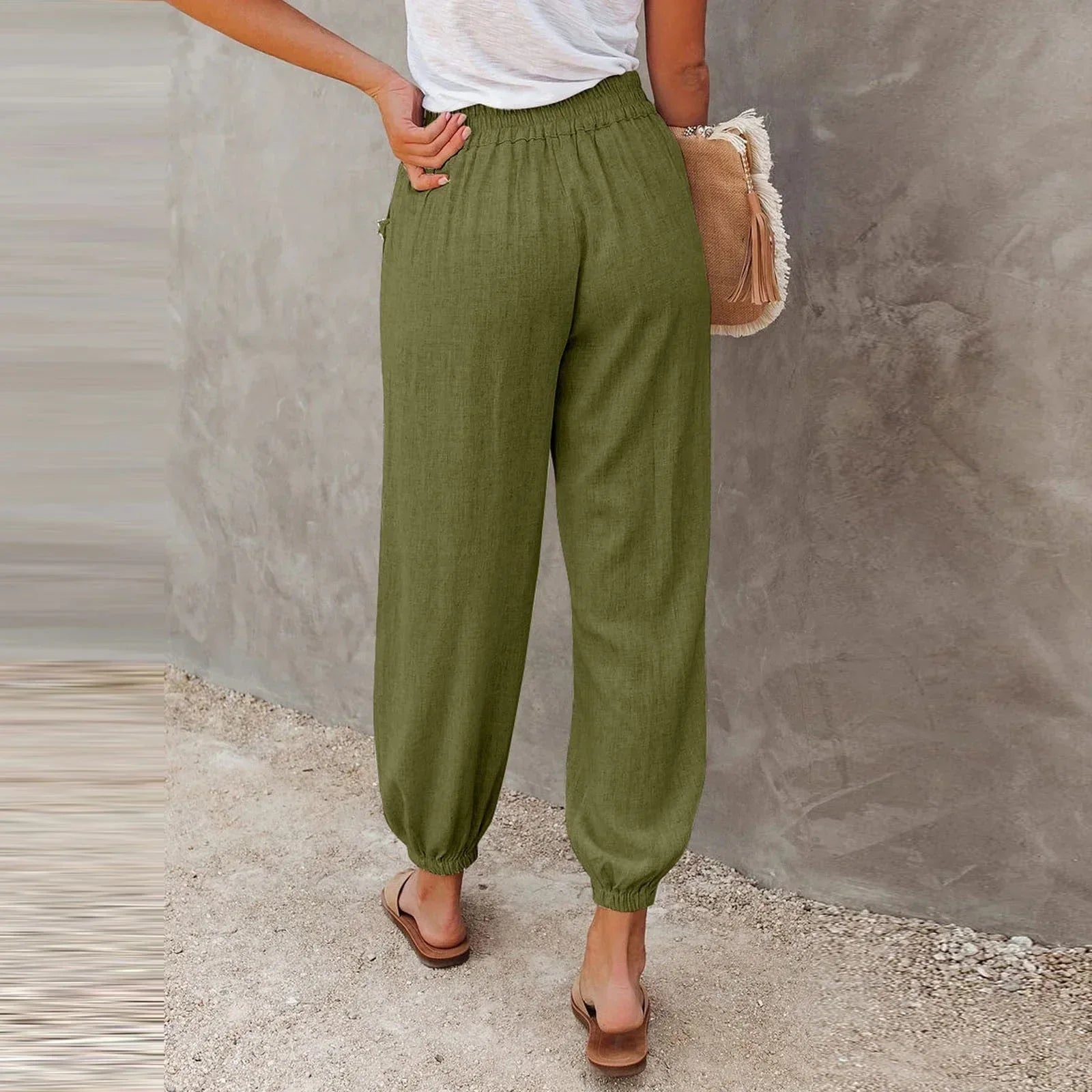 Agnes | Women’s Smocked Waist Harem Trousers