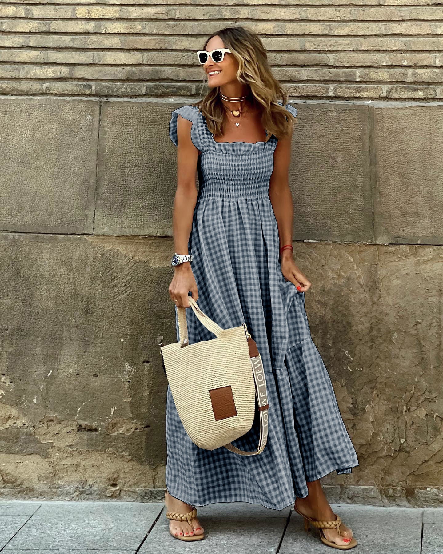 Francesca | Women’s Flutter Sleeve Maxi Dress
