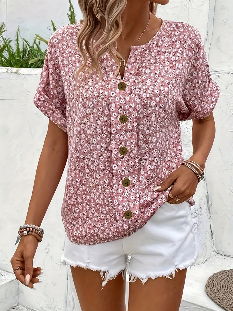 Cosima | Women’s Floral Button Front Blouse