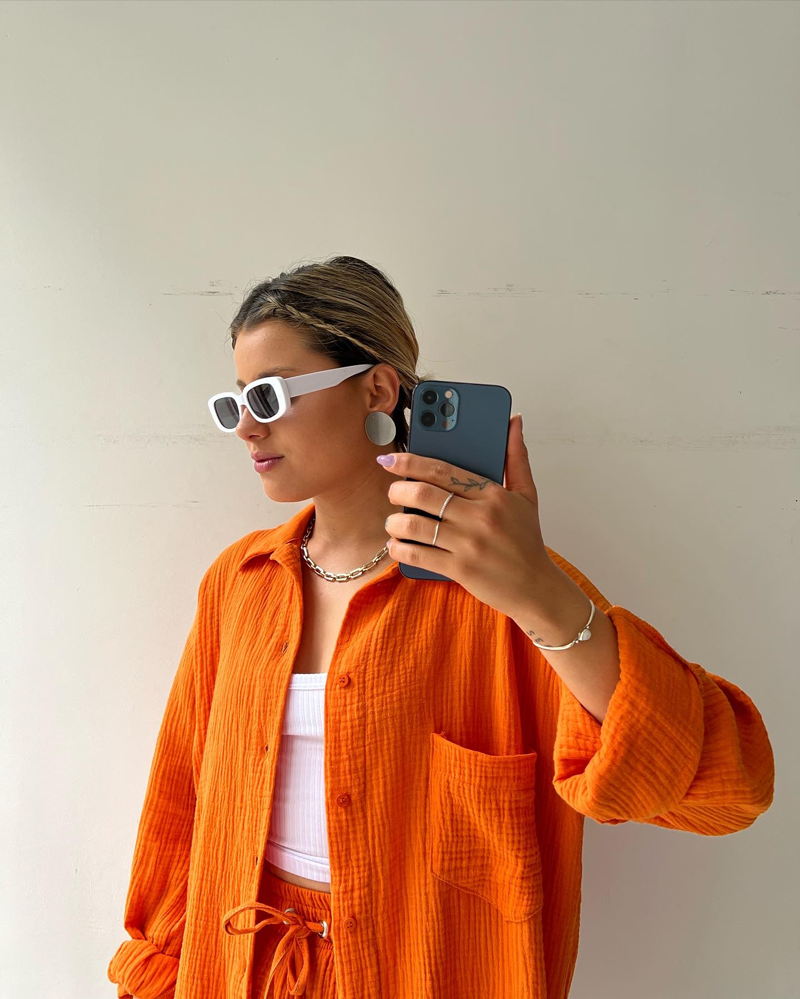 Kalista | Women’s Loose Overshirt Shorts Two-Piece Outfit Set