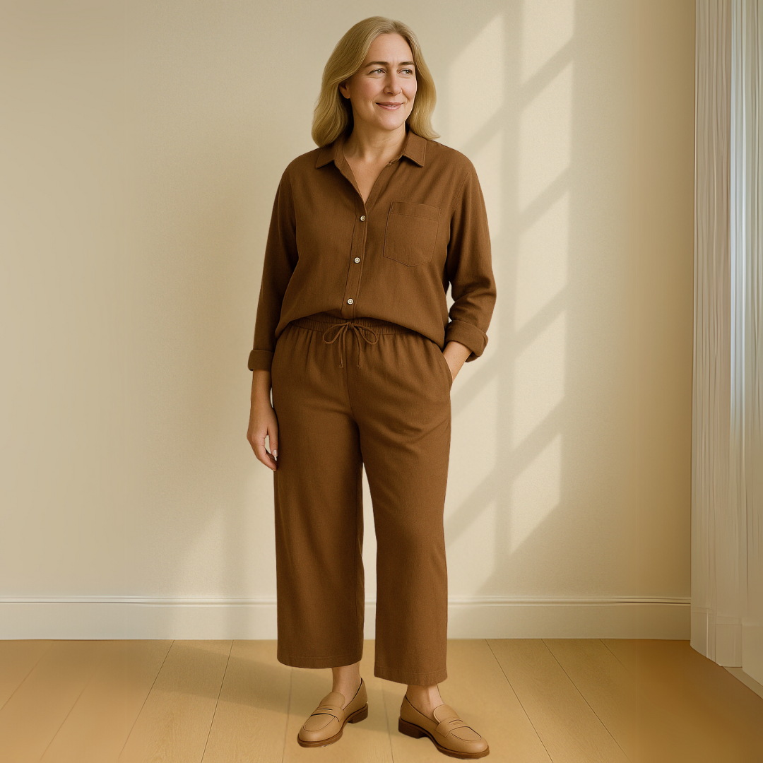 Floriana | Women’s Linen Wide Leg Outfit Set