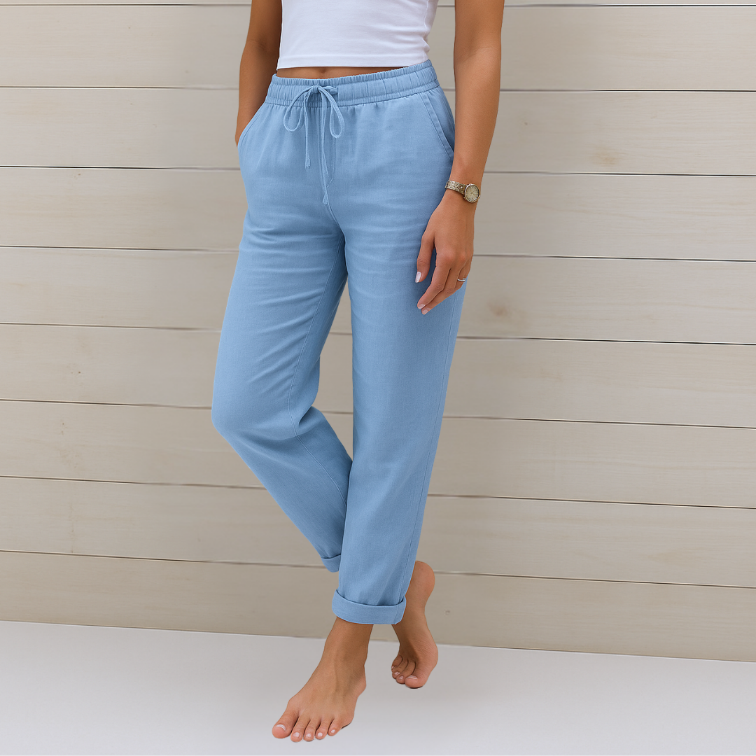 Apolline | Womenâs Cotton-Linen Daily Lounge Pants