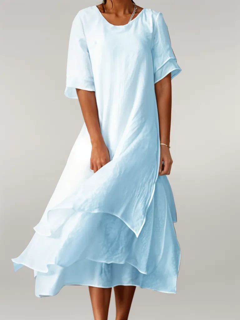 Zaria | Women’s Layered Hem Midi Dress