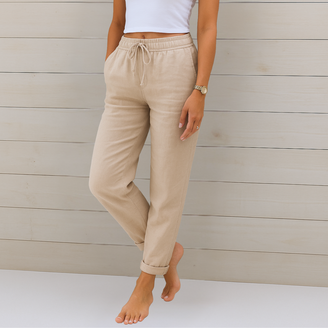 Apolline | Womenâs Cotton-Linen Daily Lounge Pants