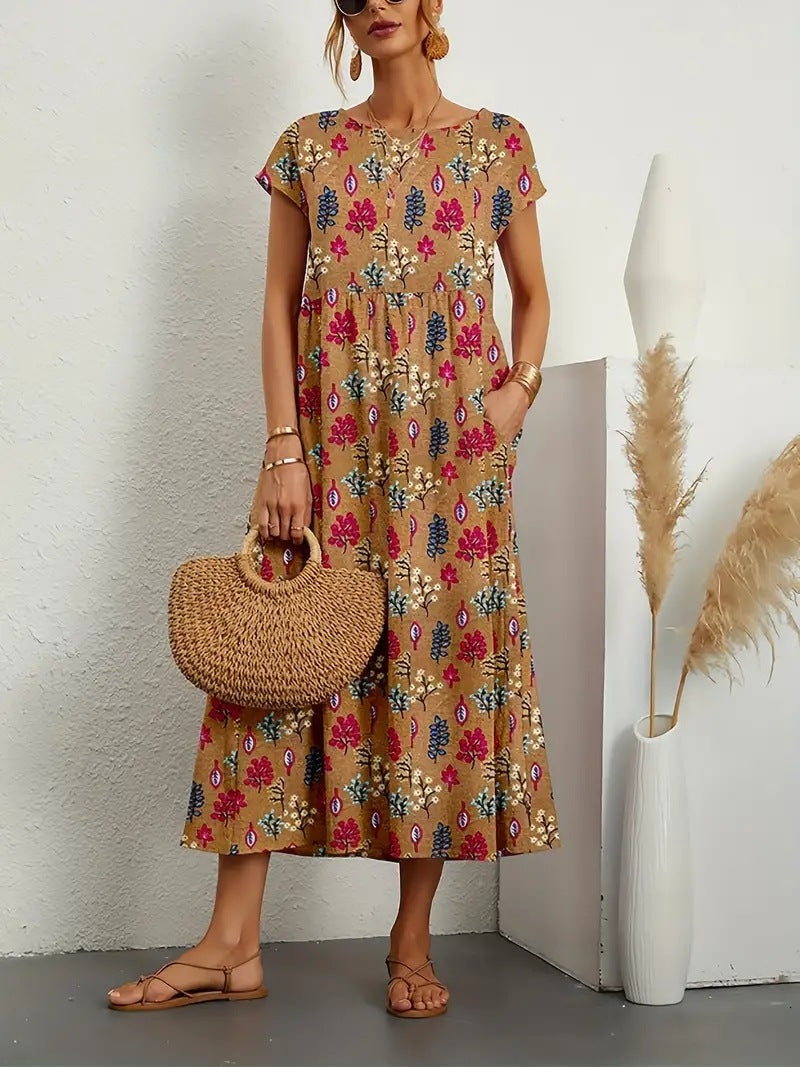 Anastazja | Women’s Short Sleeve Midi Dress