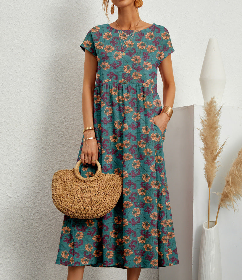 Anastazja | Women’s Short Sleeve Midi Dress