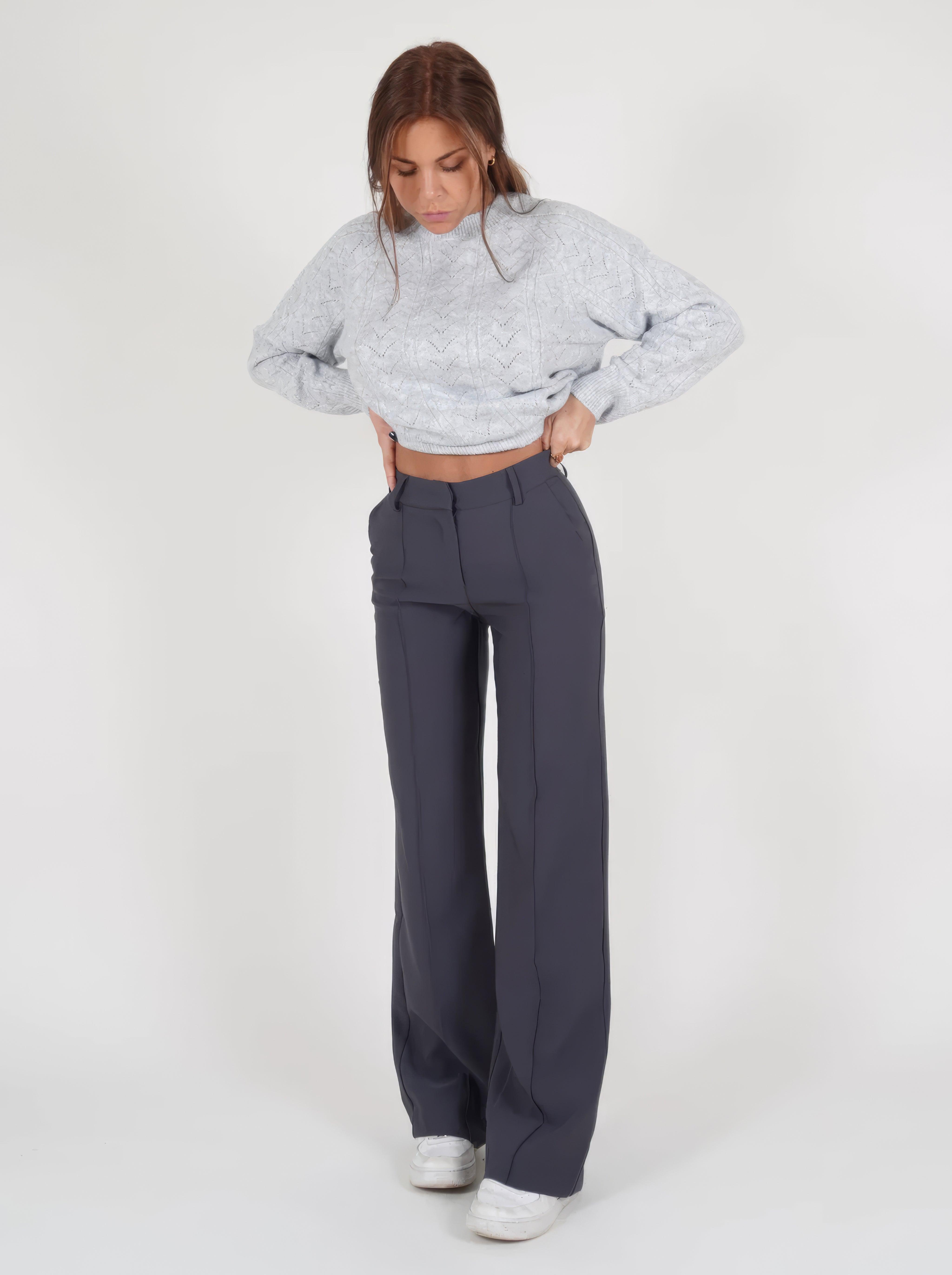 Eloise | Women’s High-Rise Pintuck Flowy Trousers