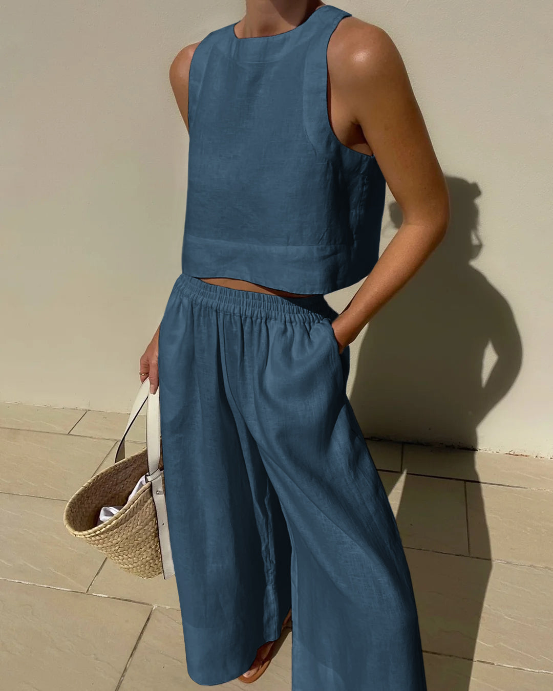 Mireia | Women’s Sleeveless Wide Leg Two-Piece Set