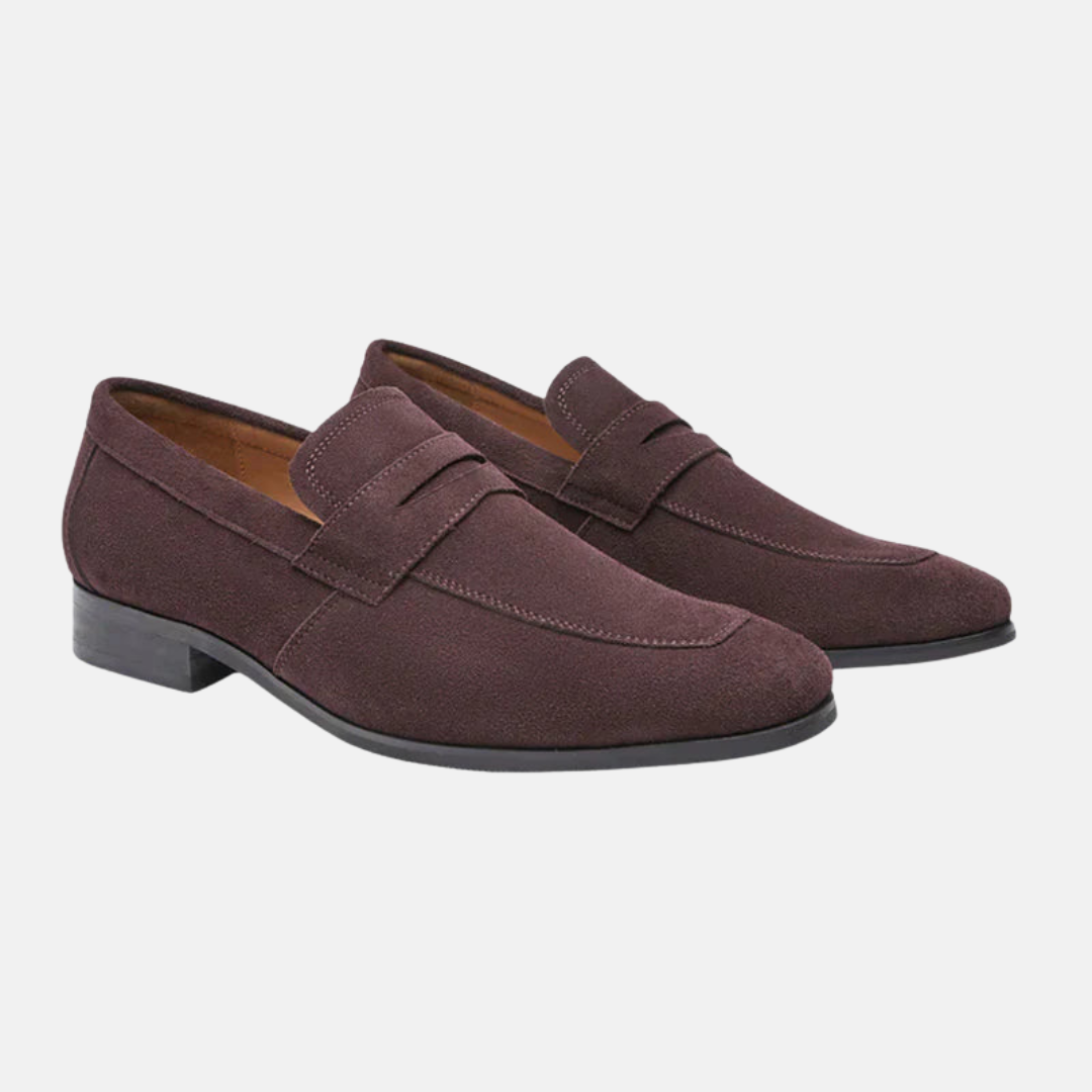 Bruno | Men’s Suede Penny Loafers