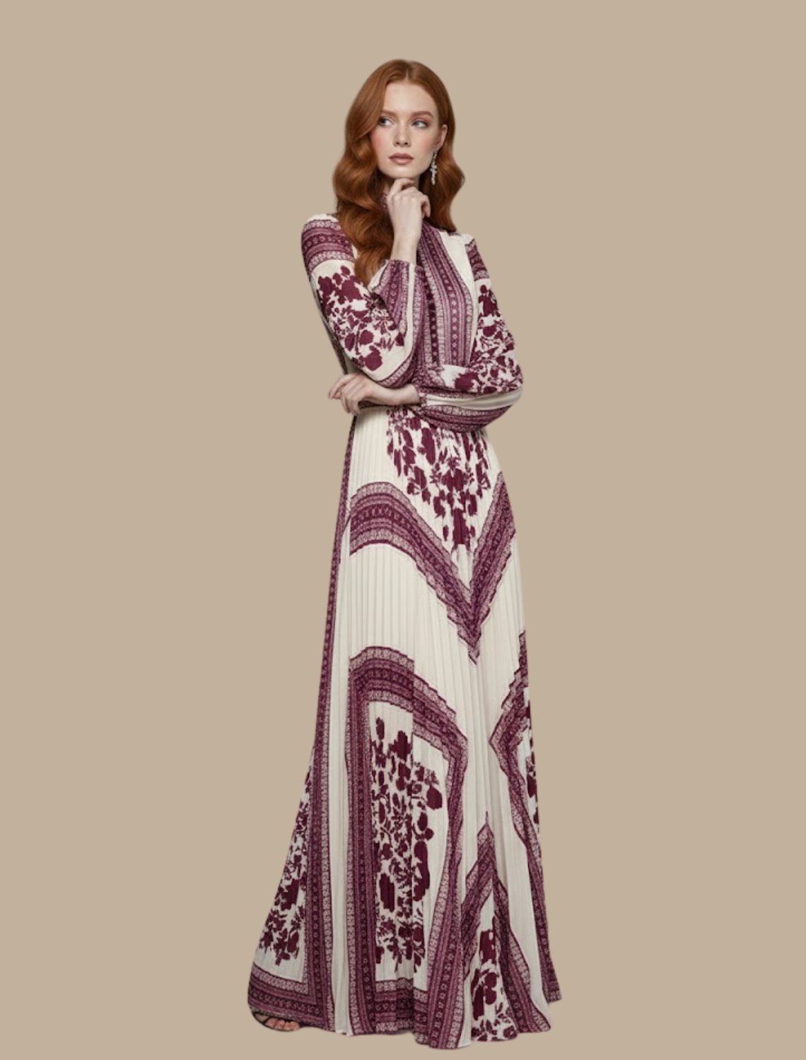 Amarys | Womenâs Pleated Maxi Dress