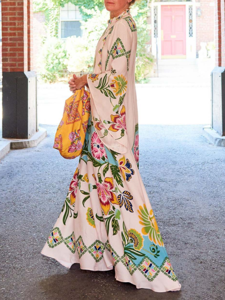 Fern | Women’s Long Sleeve Printed Maxi Dress