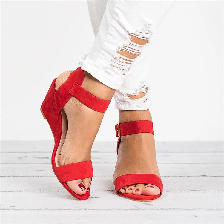 Madeleine | Womenâs Wedge Ankle Strap Sandals