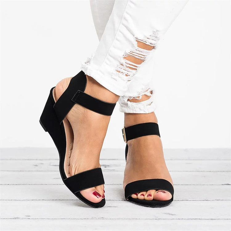 Madeleine | Womenâs Wedge Ankle Strap Sandals