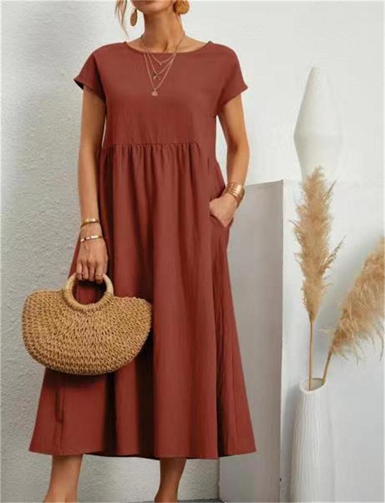 Esmeralda | Women’s Short Sleeve Midi Dress