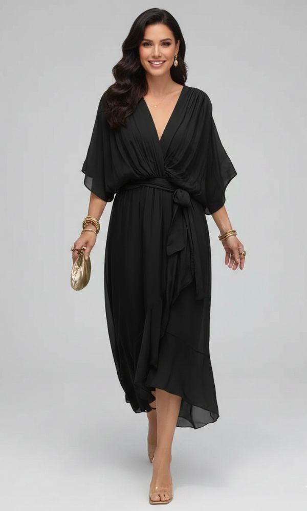 Hadley | Womenâs Tie-Waist Cocktail Midi Dress
