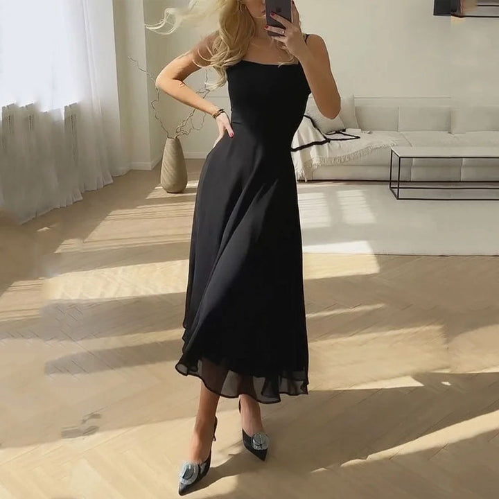 Katelyn | Womenâs Square Neck Sleeveless Midi Dress