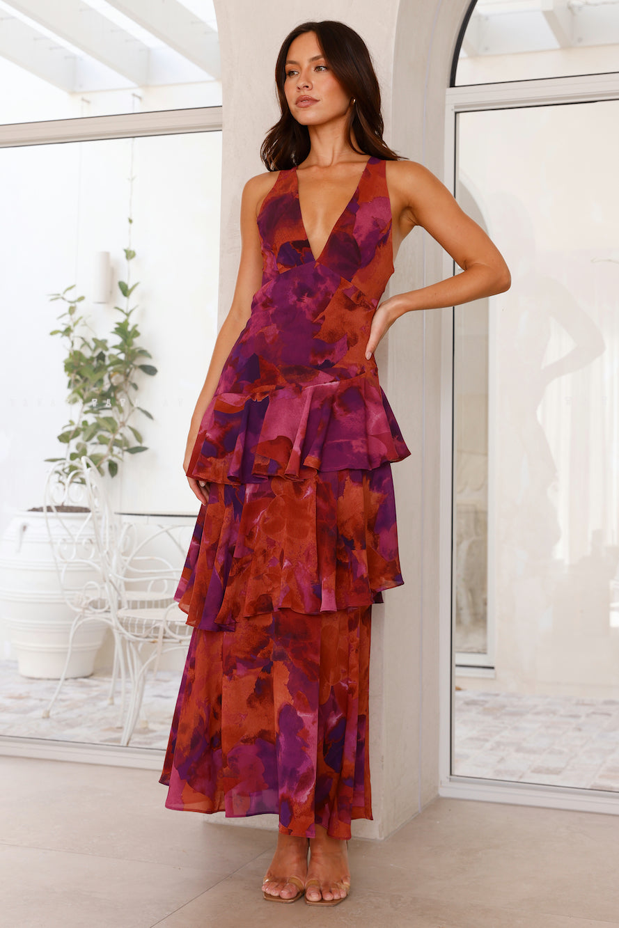 Daria | Women’s Floral Ruffled Maxi Dress