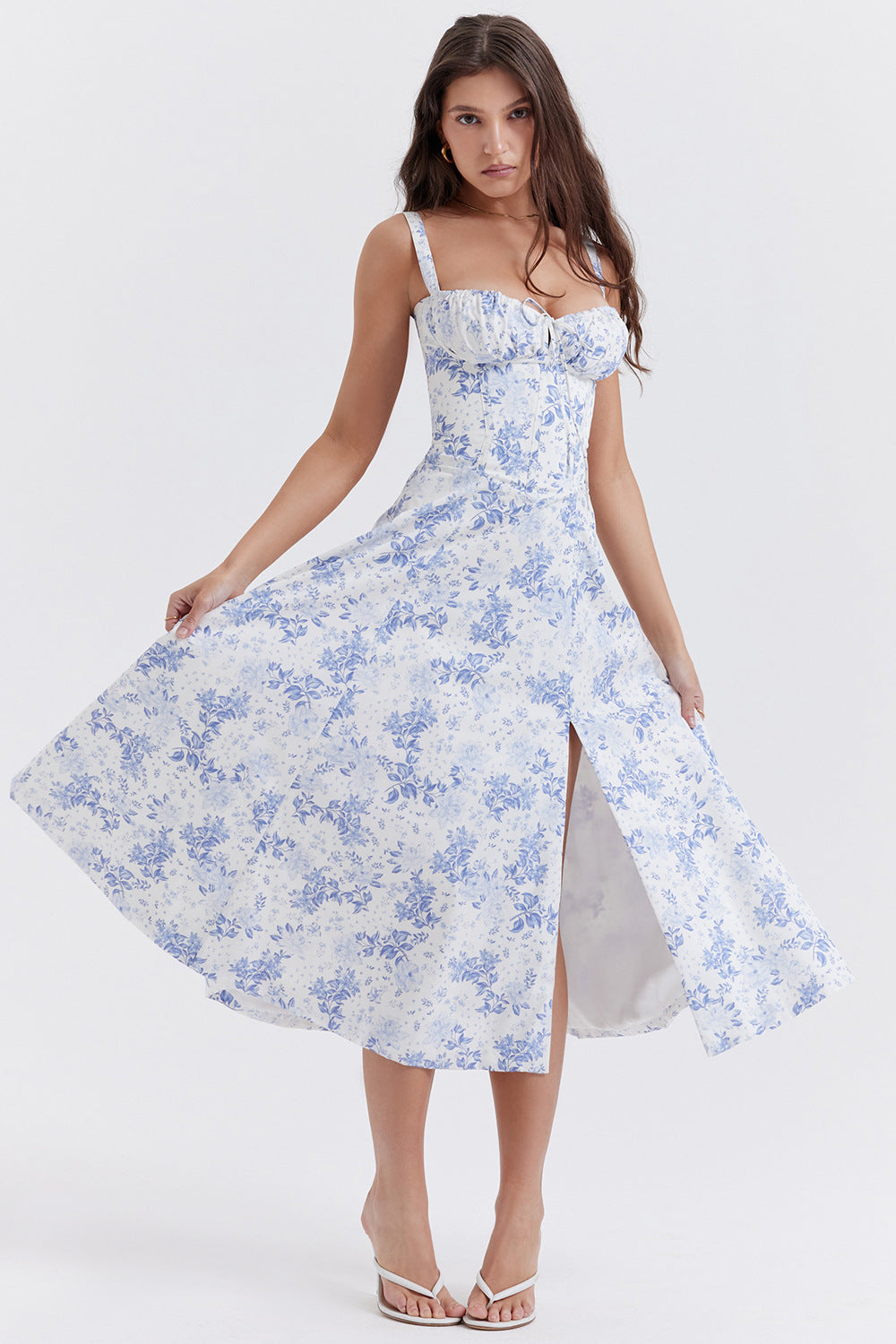 Ebba | Womenâs Sleeveless Summer Midi Dress