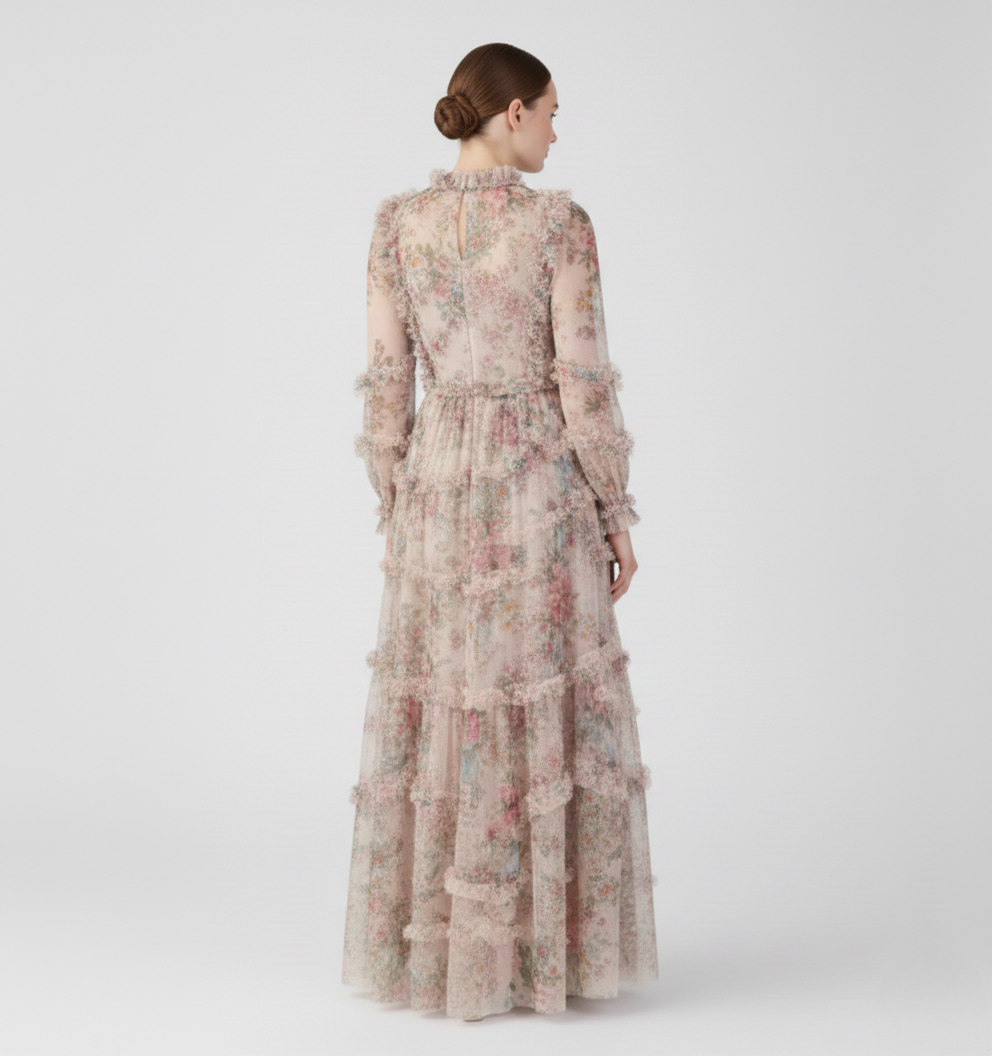 Kestrel | Womenâs Floral Mock Neck Maxi Dress