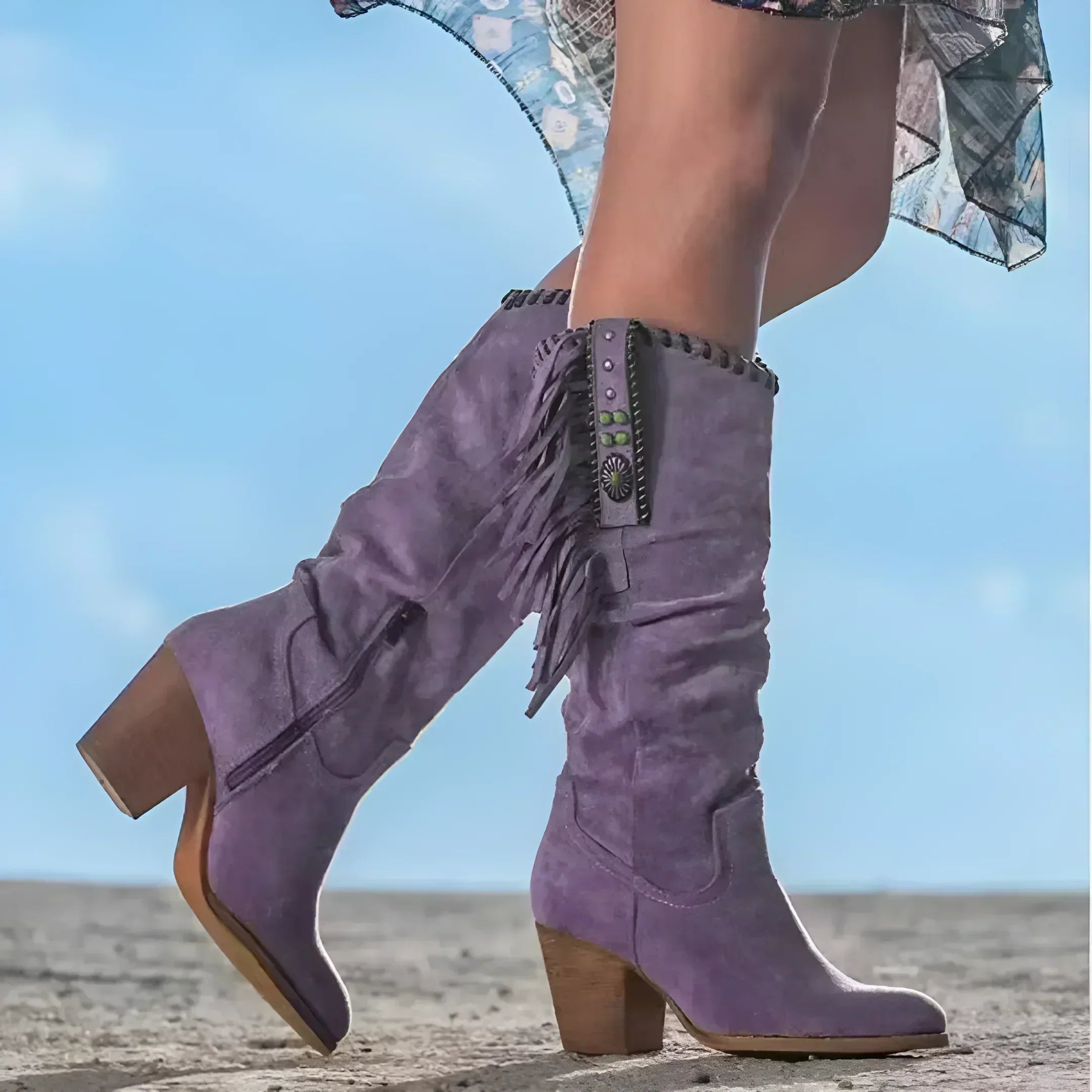 Marielle | Womenâs Mid Calf Heeled Boots