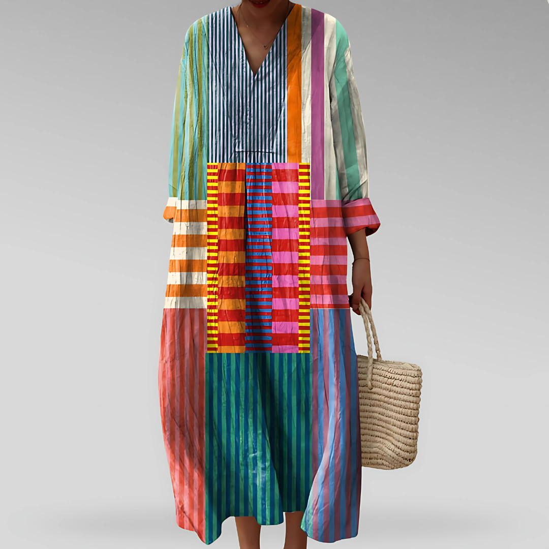 Capucine | Womenâs Geometric Caftan Maxi Dress