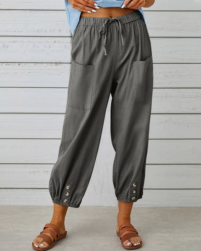 Chiara | Women’s Coastal Chic Cropped Harem Pants