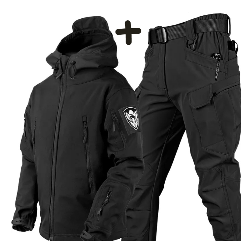 Lev | Men's Tactical Hooded Jacket and Cargo Pants Casual Set