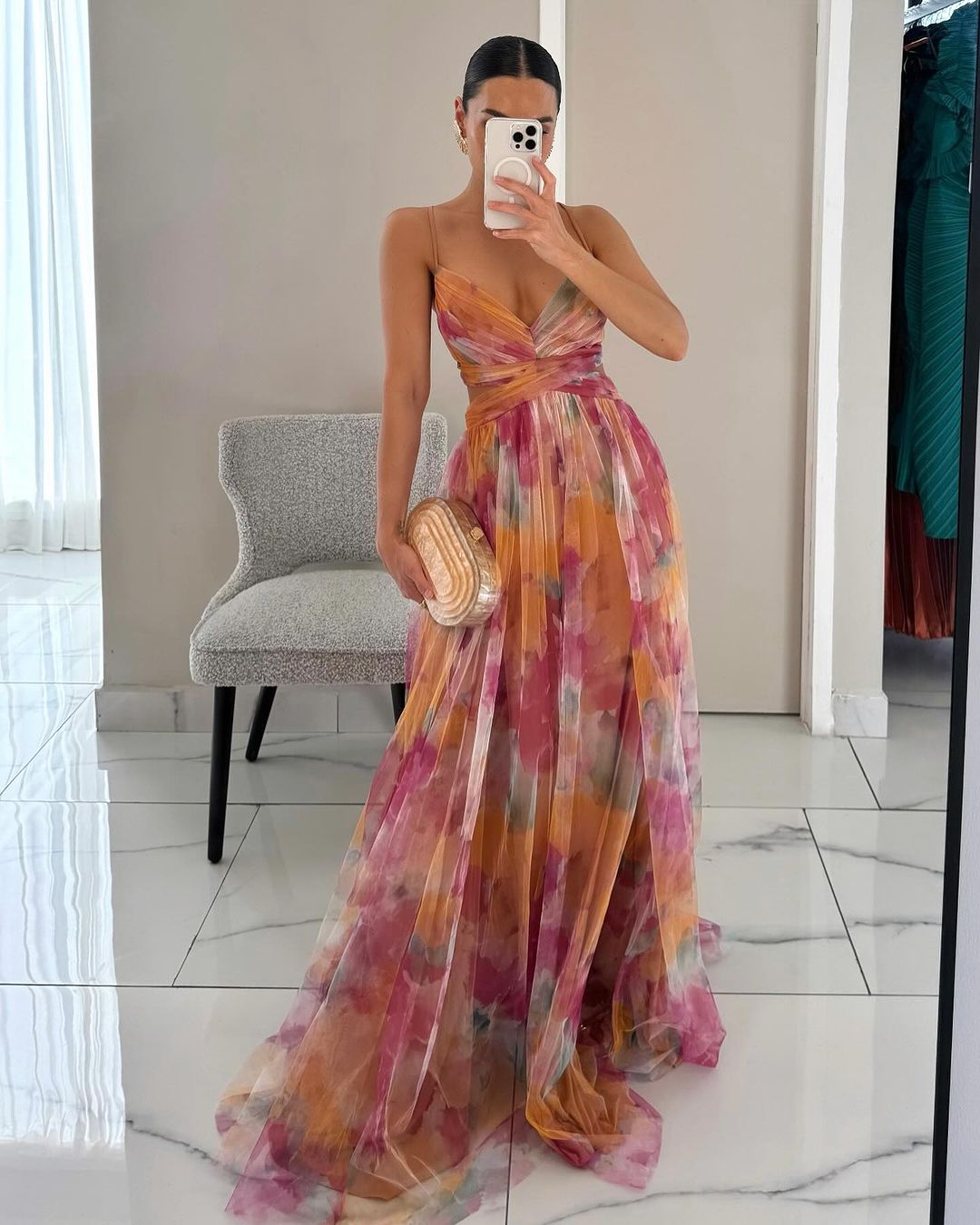 Dana | Womenâs Floral Sleeveless Maxi Dress