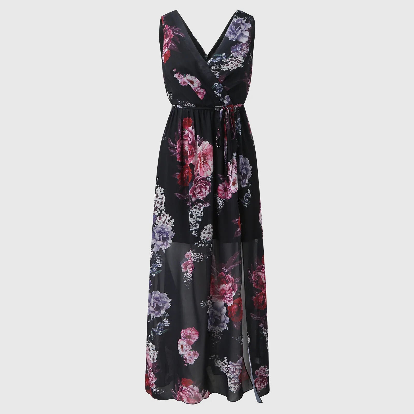 Nanette | Women’s Sleeveless V-Neck Wrap Maxi Dress