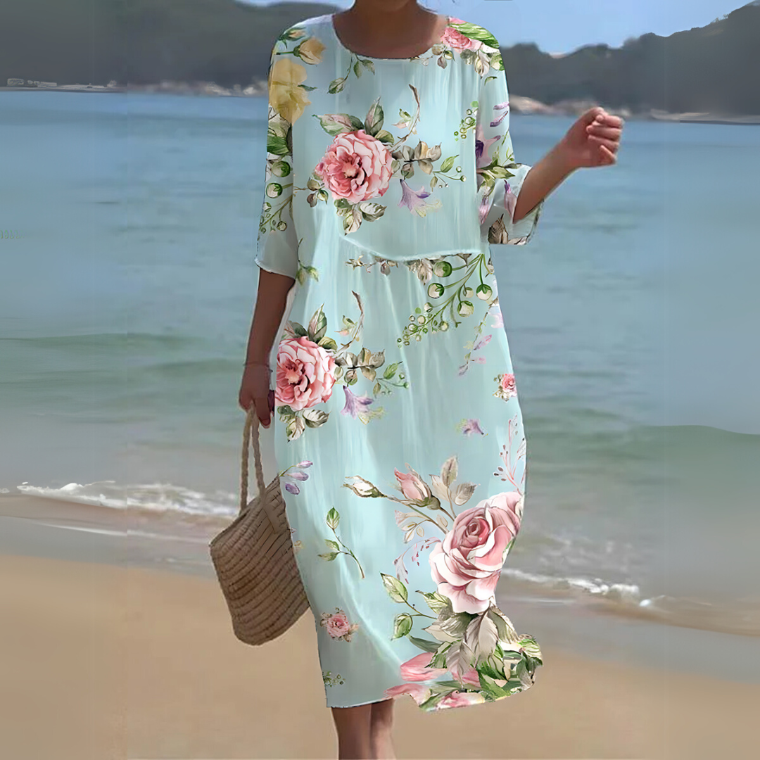 Kallie | Womenâs Long Sleeve Caftan Maxi Dress