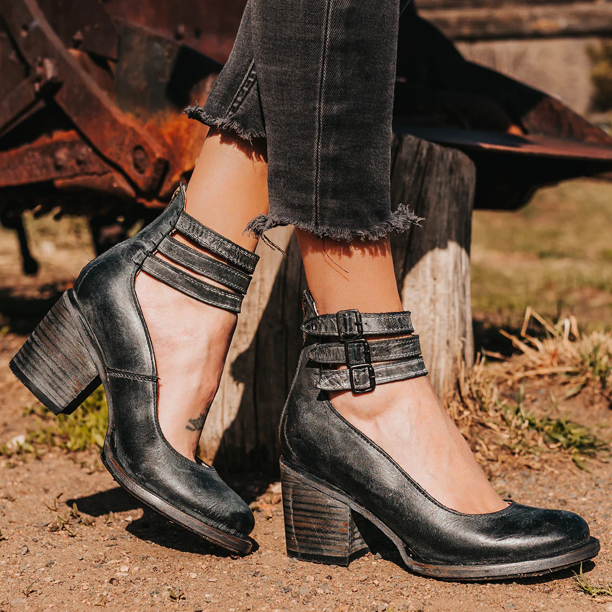 Vittoria | Womenâs Triple Ankle Strap Sandals