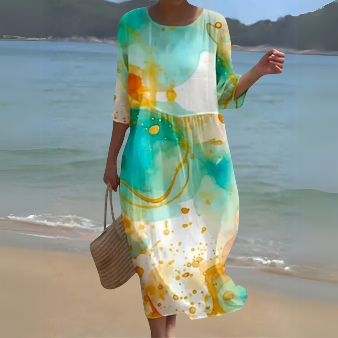 Kallie | Womenâs Long Sleeve Caftan Maxi Dress