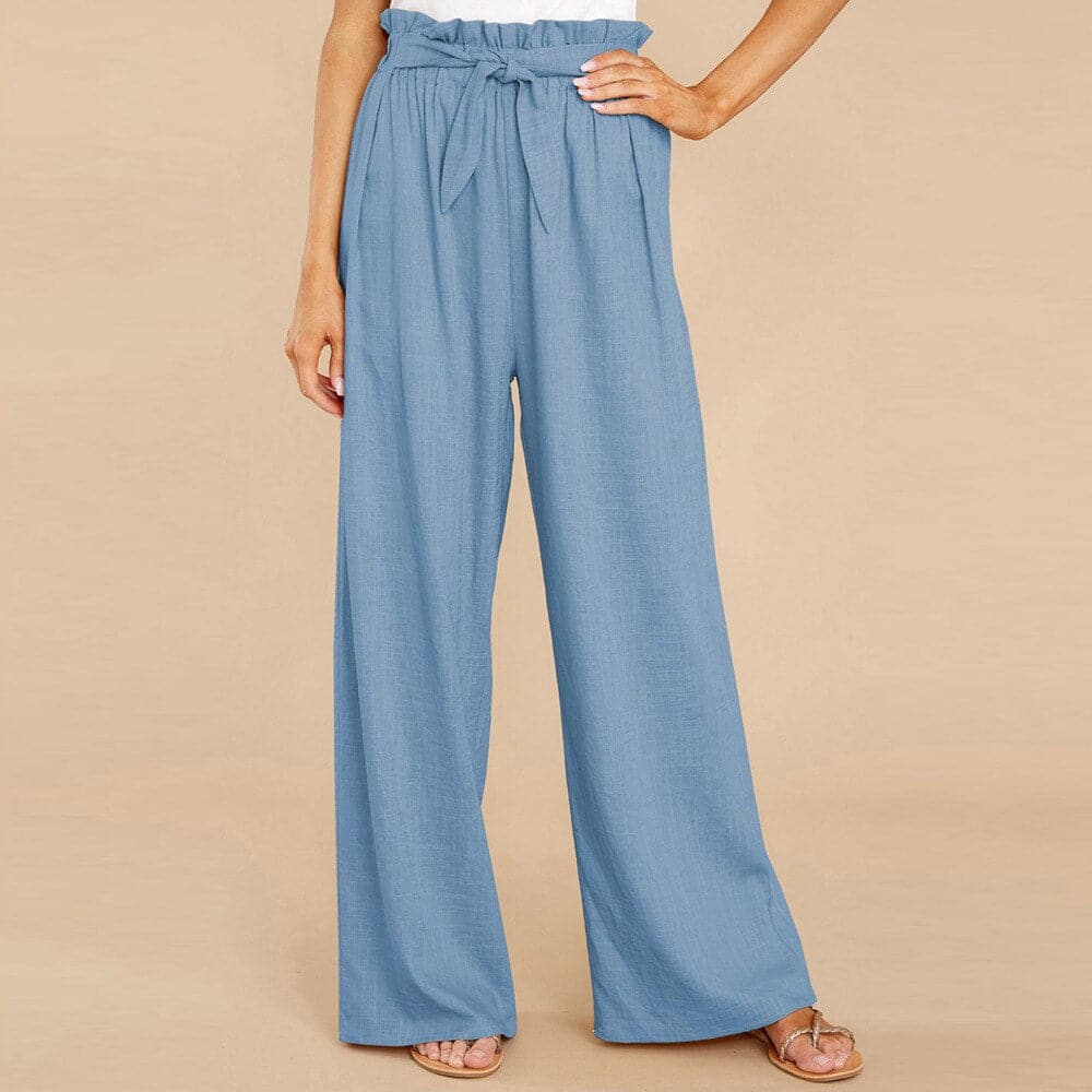Fleur | Womenâs Smocked Waist Palazzo Pants