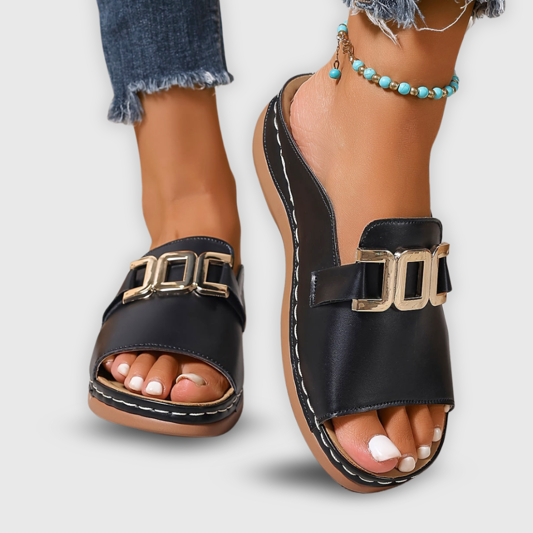 Eleonora | Women’s Flat Open Toe Mules