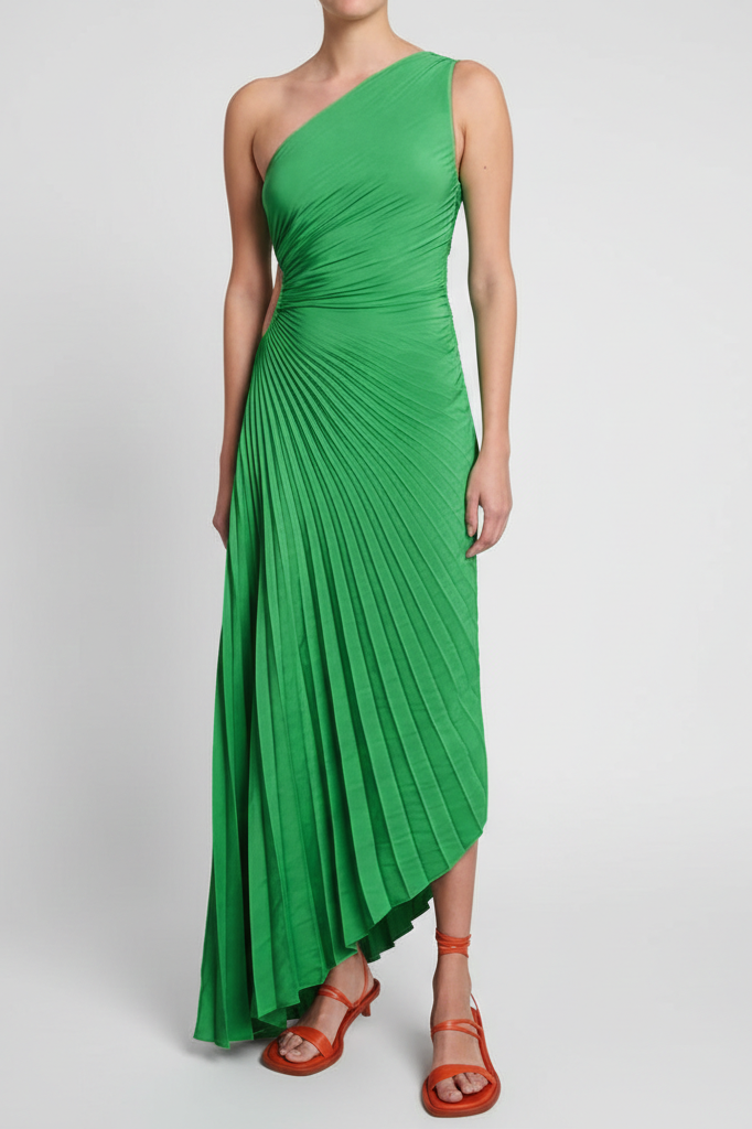 Inka | Women’s One-Shoulder Pleated Maxi Dress