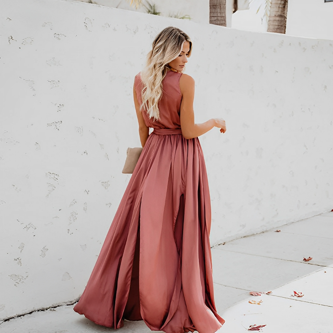 Chloe | Women’s Sleeveless Wrap Maxi Dress