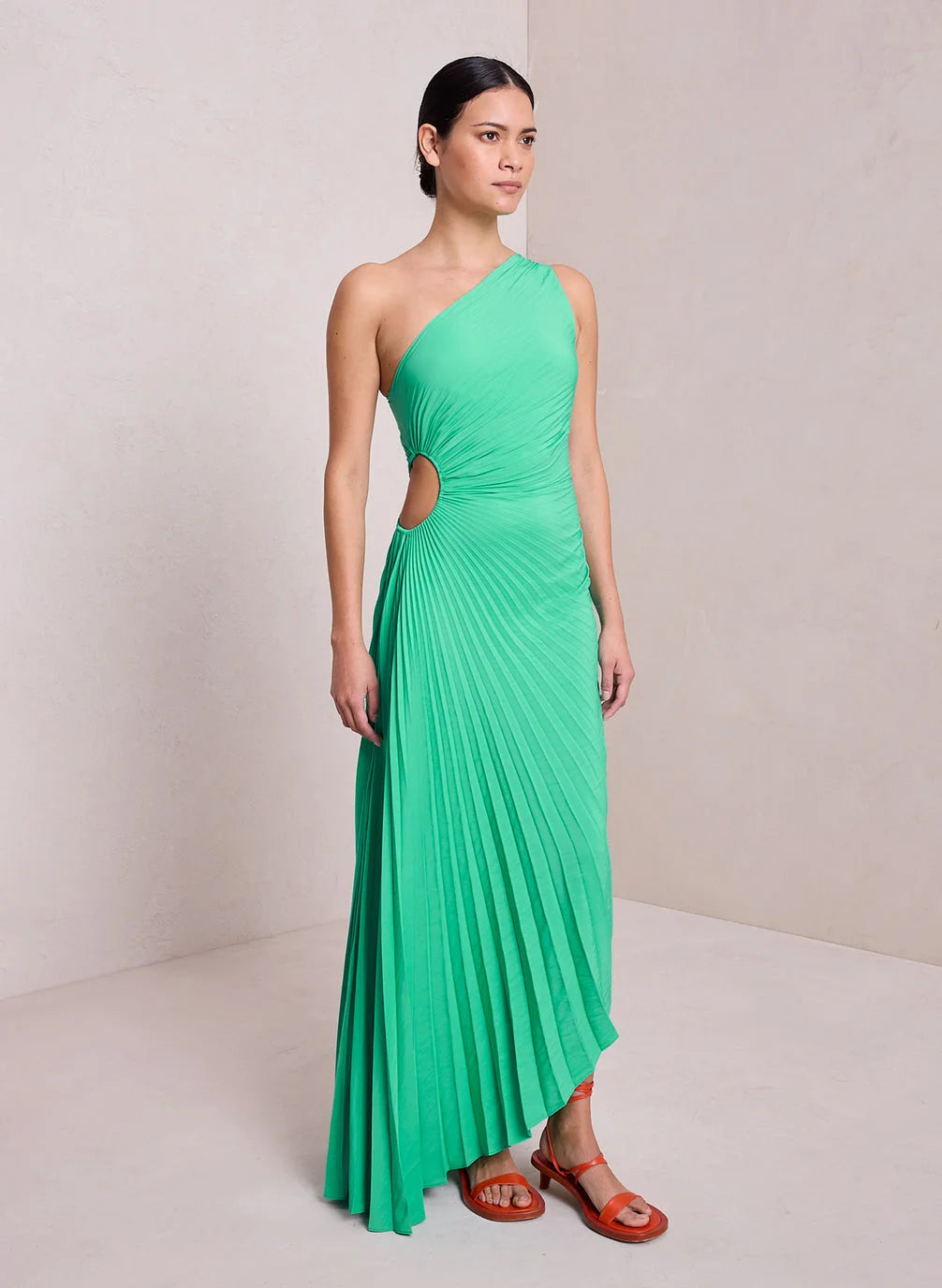 Inka | Women’s One-Shoulder Pleated Maxi Dress