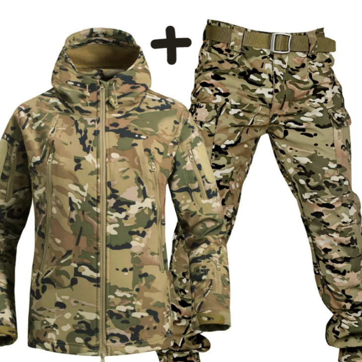 Lev | Men's Tactical Hooded Jacket and Cargo Pants Casual Set