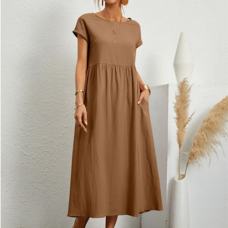 Esmeralda | Womenâs Short Sleeve Midi Dress