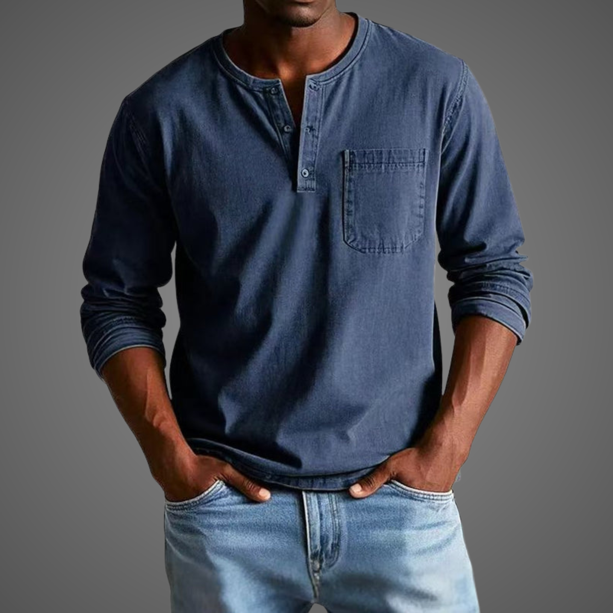 Nataniel | Men’s Henley Long Sleeve Shirt