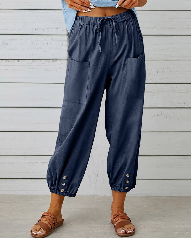 Chiara | Womenâs Coastal Chic Cropped Harem Pants