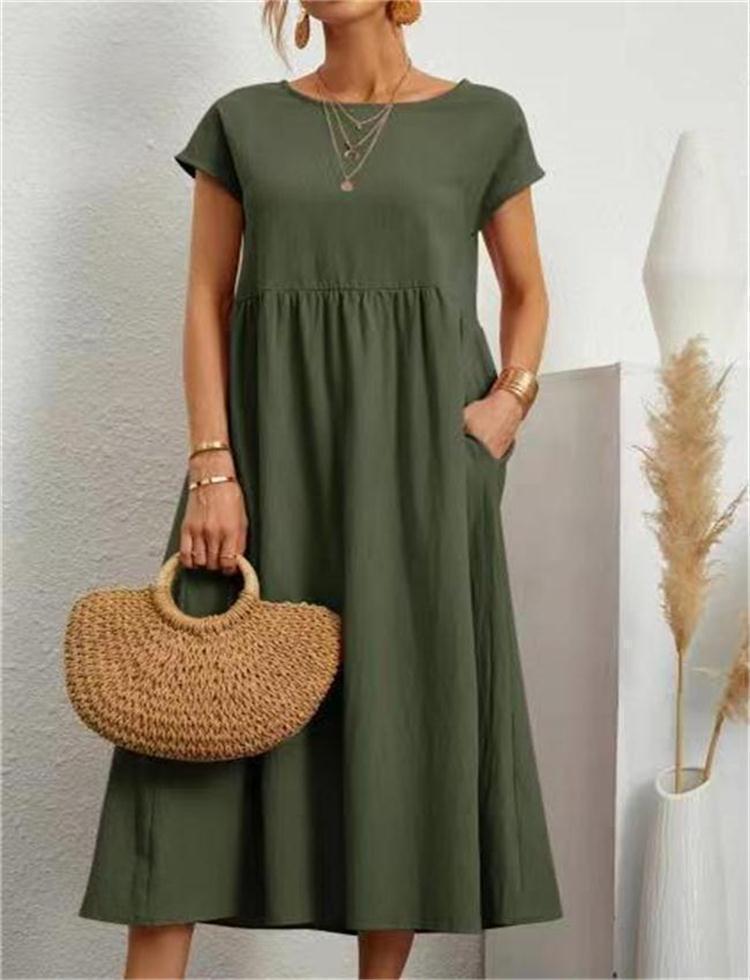 Esmeralda | Womenâs Short Sleeve Midi Dress