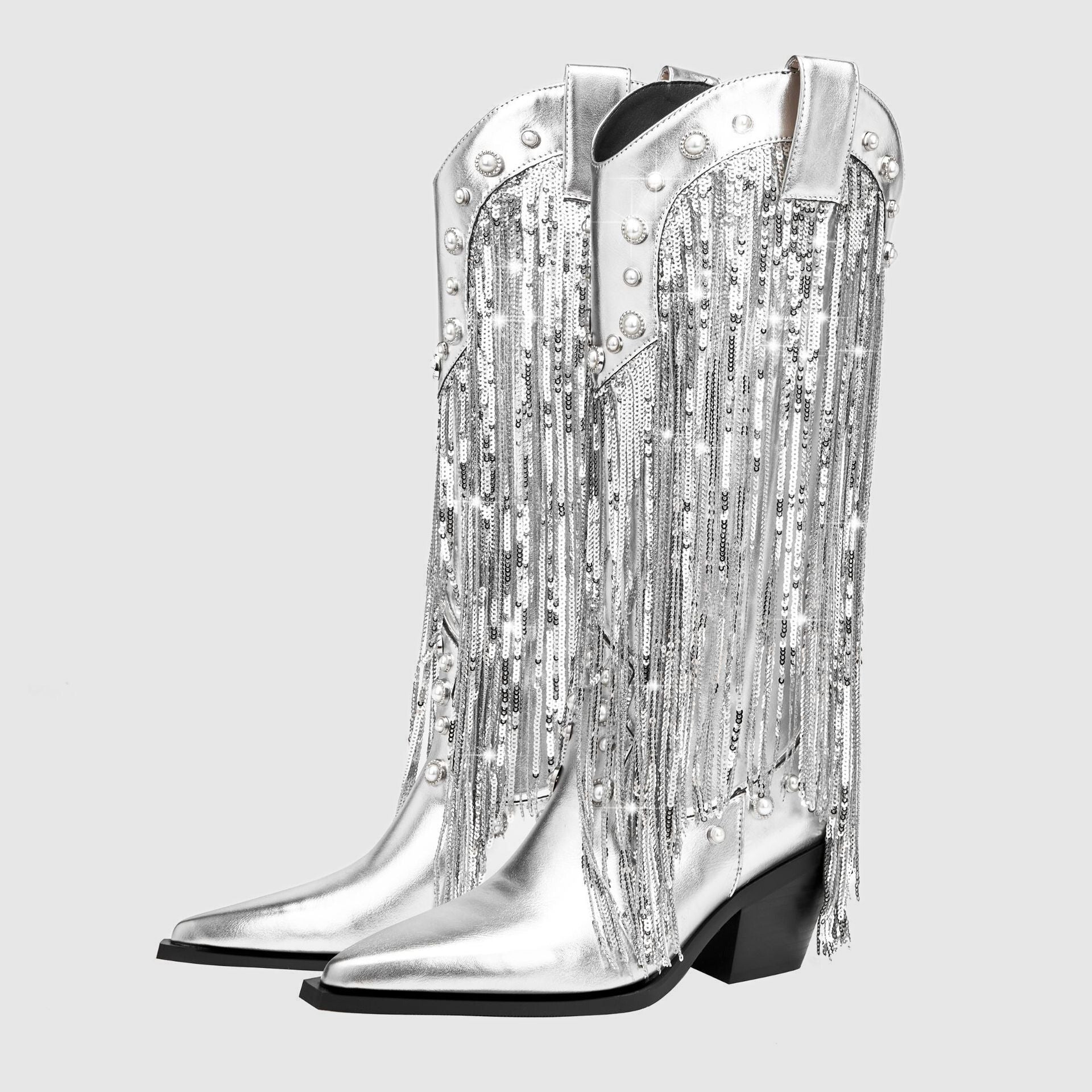 Monika | Womenâs Fringe Cowboy Mid-Calf Boots