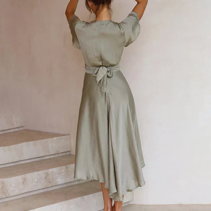 Märta | Women’s Cocktail Uneven Hem Midi Dress
